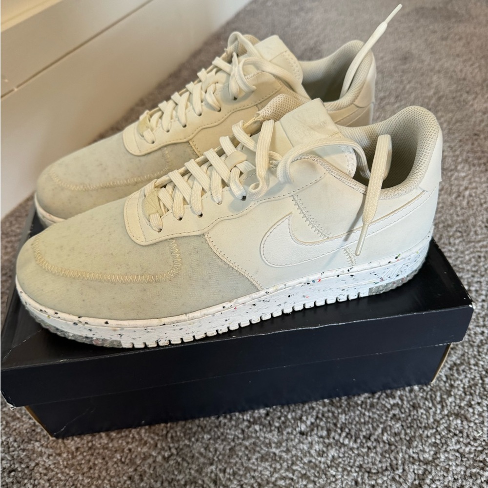 Nike Air Force 1 crater in all white.